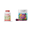 SmartyPants Kids Multivitamin Gummies och Fiber Supplement: Omega 3 Fish Oil & OLLY Kids Multivitamin + Probiotic Gummy, Digestive och Immune Support