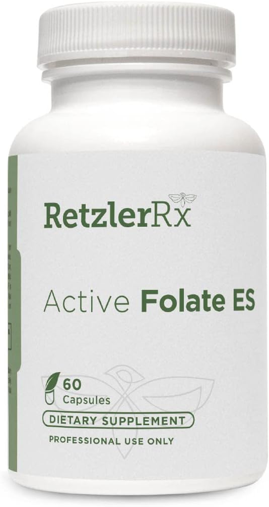 HormonSynergy Active Folate ES - 5-MTHF - 10 000 mcg (10 mg) per Servering - 5-MTHF (som 5-metyltrahydrofolat) - Bioaktiv folat som Quatrefolic® - 60 Veg Caps