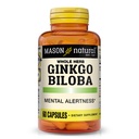 Mason Natural Ginkgo Biloba, 1 månads leverans, hjälper till att förbättra mentala Alertness & Support Optimal hjärnfunktion, 60 kapslar