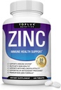 Zink Supplement 50mg för immunstöd - ren naturlig zinkoxid för att öka immunsystemet, hud och antioxidantstöd, hög styrka immunitetsbooster, för män kvinnor, 100 tabletter