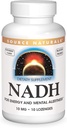Källa Naturals NADH 10mg, Boost Energy och Mental Alertness - 10 tabletter
