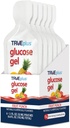 TRUEplus Glucose Gel Pouch, Fruit Punch Flavor, 15g Fast-Acting kolhydrater, Fettfri, Glutenfri, Snabbt stöd för lågt blodsocker och energi, 6 Pack