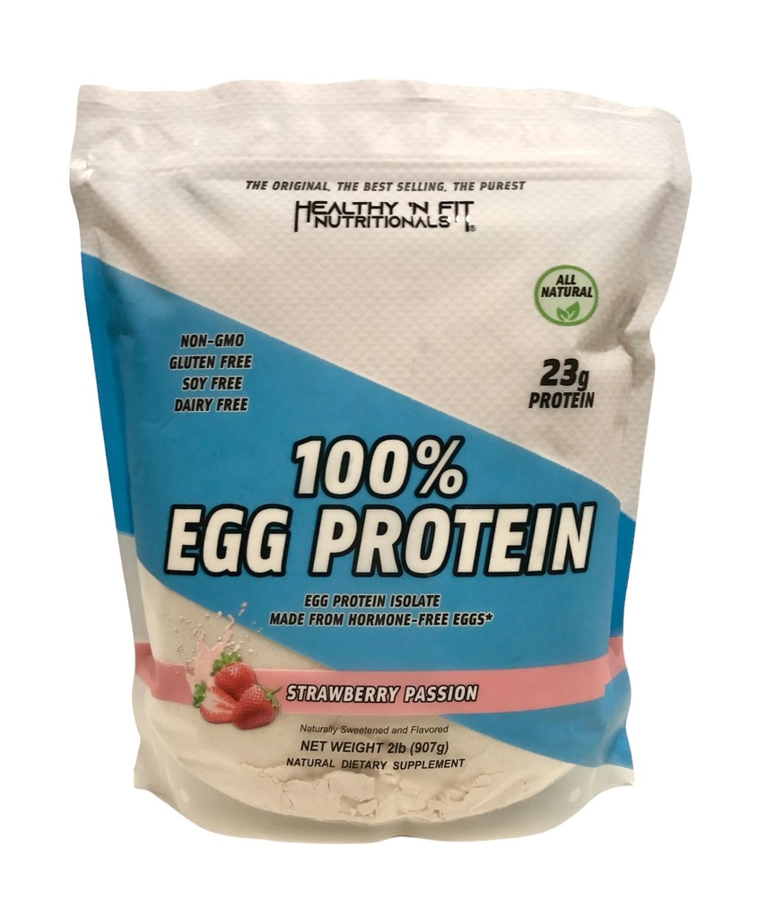 Hälsosam N Fit 100% EGG PROTEIN-Rawberry (12oz): 100% äggvit protein PLUS naturliga peptider. Naturligt sötad, Zero Carb, Keto, Paleo Friendly