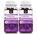 Glukosamin Chondroitin Gummies med MSM & Elderberry Extra Strength - Flexibilitet Support, Antioxidant Immune Support Supplement för vuxna, Män & Kvinnor - 60 Chondroitin Gummies (2 Pack)
