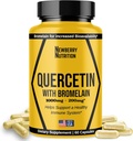 Quercetin med Bromelain Supplement 1200mg, Quercetin 500mg kapslar, hjälper till att stödja hälsosam immunitet, potent antioxidant, 60 greve