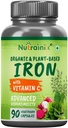 Organisk järntillskott med vitamin C, Beetroot, Spinach lämnar för Red Blood Cell Funktion - 90 Vegetariska kapslar