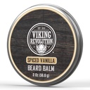 Viking Revolution Spiced Vanilla Beard Balm - Beard Butter med Argan Oil, Beard Softener för män med Jojoba Oil - Beard Moisturizer för män med Beeswax - Beard Wax för män (2oz, 1 Pack)