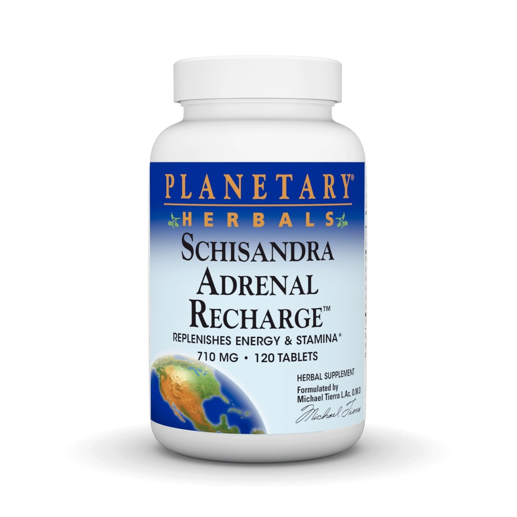 Planetariska växtbaserade Schisandra Adrenal Complex 710mg med Yam Rhizome, Poria Sclerotium & More - 120 tabletter