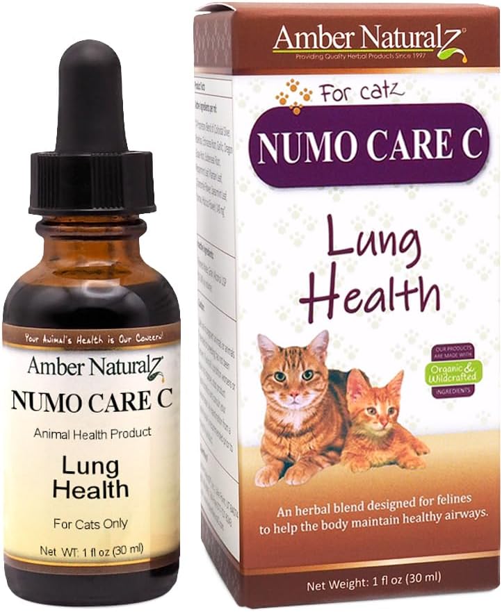 Amber NaturalZ Numo Care C Respiratory Support for Cats | Herbal Formula to Help Maintain Normal Lung Function, Clear Airways, and Immune Health