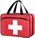 Naanle Pill Organizer Bag Travel Pill Bottle Medicine Organizer Home Storage Medication Bag för vitamintillskott, White Cross Empty Red First Aid Bag för bil Camping, 1.0 Count
