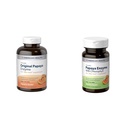 American Health Papaya Digestive Enzyme Chewable Tablets Bundle - Original 600 Count och med Chlorophyll 100 Count