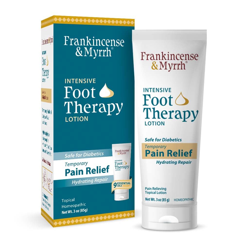 Frankincense och Myrrh Foot Pain Relief Cream - Intensive Foot Therapy Lotion - Diabetic Nerve Pain Relief Cream | Restless Leg Syndrome | Frankincense Essential Oil, 3 Ounce (1-Pack)