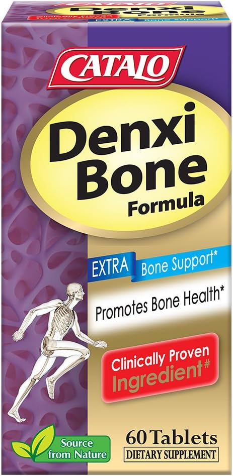 CATALO DenxiBoneTM Formel - Alger Calcium från Island, Marine Magnesium, Zink Amino Acid Chelate och Vitamin D3-60 tabletter