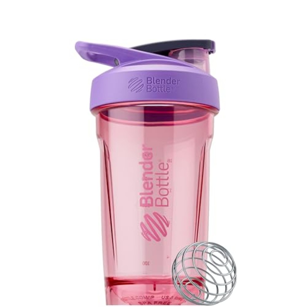 BlenderBottle Sport Shaker Bottle med Wire Whisk, 24-Ounce, Purple - Protein Shakes & Hydration för idrottare & Fitness Entusiaster, Easy Mixing, Durable & Lightweight, Lockable Lid