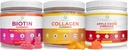 Rena liv Apple Cider Vinegar, Collagen & Biotin Bundle, Gut Health & Digestion, Gummies for Hair Growth, Healthier Skin & Nails, Vegan, Gluten Free, Non-GMO Alla naturliga tillskott