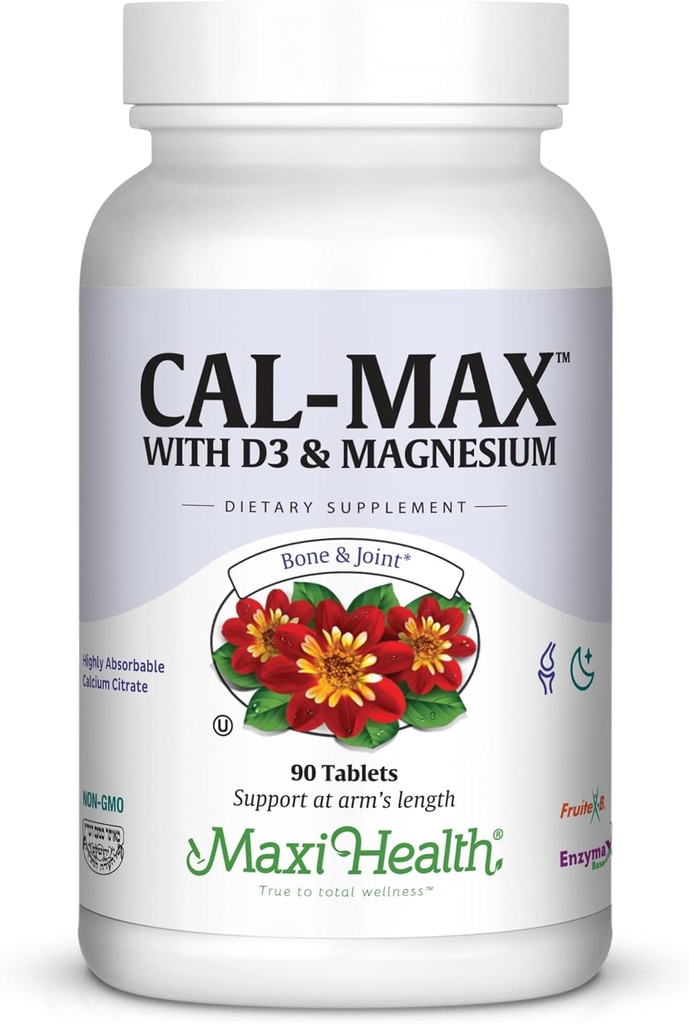 Kalcium 1000 mg med vitamin D3 (400 IE) och Magnesium (750 mg) - Kosttillskott för ben, tänder, gemensamt stöd - för män och kvinnor - 90 tabletter