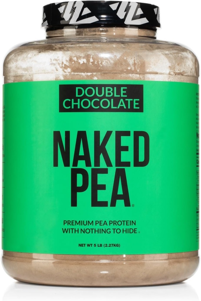 NAKED Pea - Double Chocolate Protein från US & Canadian Farms, Organic Cocoa, Organic Coconut Sugar - No GMO, No Soy och Gluten Free, Aid Growth and Recovery - 53 Servings