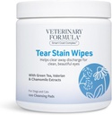 Veterinärformel Smart Coat Complex Eye + Face Wipes för hundar och katter, 100 ct - Ta bort Tear Stains, Clean Facial Fur & Eye Discharge, Fragrance-Free, Pre-Moistened