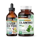 BIO KRAUTER Liver Detox Tincture 4 Fl. Oz. & Cilantro 100 kapslar