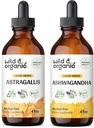 Wild & Organic Astragalus Tinkture 4 fl oz & Ashwagandha Tincture 4 fl oz