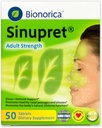 Sinupret Adult Strength Sinus + Immune Support All Natural, Fast Acting Herbal Nasal Passage & Immunity Boost Supplement med Verbena & Elder Flower - 50 tabletter (Pack of 2)