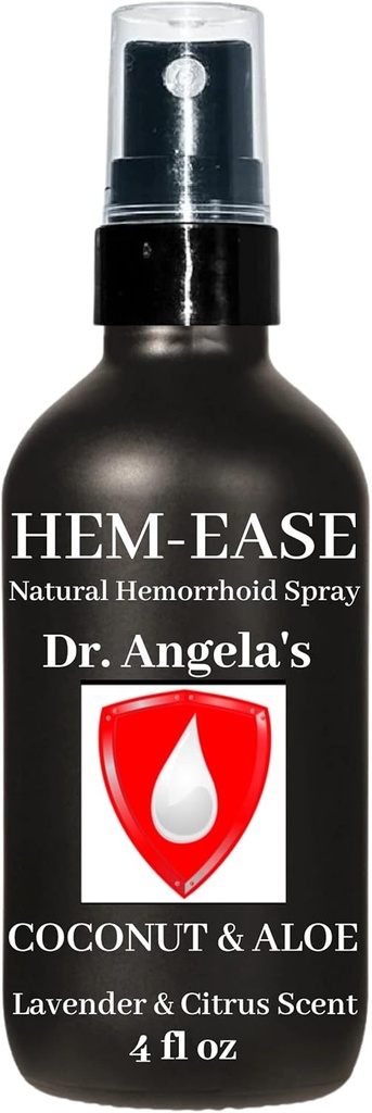 Dr Angelas hemorrhoidbehandlingspray | Organisk Aloe Vera, Häxa Hazel & Essential Oils Turmeric & Tea Tree | Natural Itching & Burning Relief Cream
