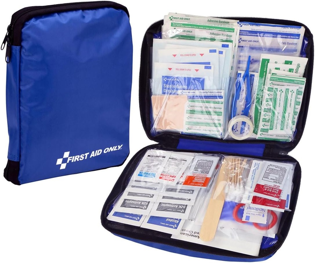 Första hjälpen Endast 299 Piece All-Purpose Emergency First Aid Kit för hem, kontor, bil, lägenhet, sovsal och camping, resor-vänligt kompakta påsefitter i ryggsäckar, väskor, skåp och drawers