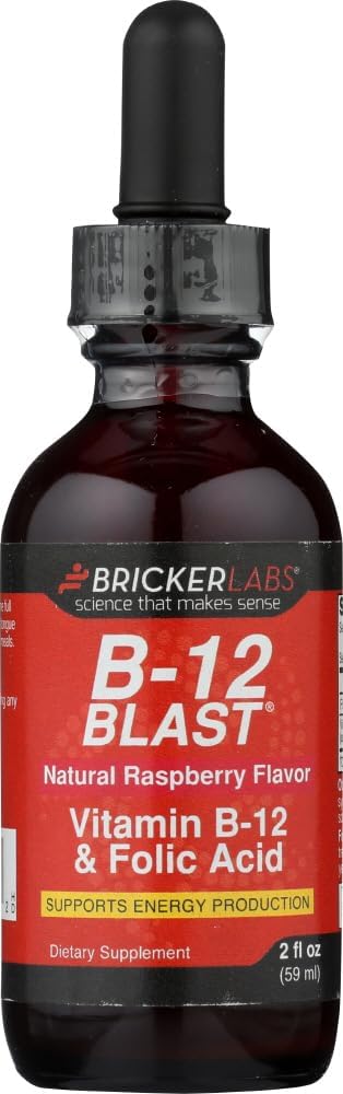 StarSun Depot Bricker Labs B-12 Blast, Raspberry - 2 Oz (Pack of 1) Bild kan variera