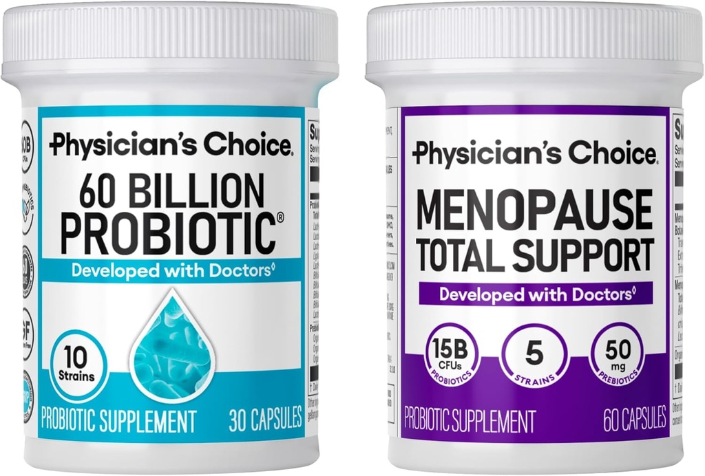 Läkares CHOICE Menopause Support + Digestive Health Support Bundle - 60ct