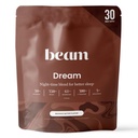 Beam Dream Sleep Powder - Sleep Aid för vuxna med Melatonin, Magnesium, L-Theanine, Reishi Mushroom & Apigenin Sleep Supplement, Sleepy Cocoa Bedtime Drink Mix, Brownie Batter Flavor, 30 Servings