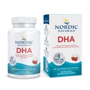 Nordic Naturals DHA, Strawberry - 90 Soft Gels - 830 mg Omega-3 - Högintensiv DHA Formel för hjärn- och nervsystemsupport - icke-GMO - 45 portioner