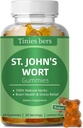St John's Wort Gummies 500mg, Sugar Free Gummies för vuxna barn, bästa örter Gummies för hjärn- och stressavlastning, icke-GMO, Gulten Free, Vegan, Pectin, 60