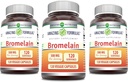 Fantastiska formler Bromelain Supplement | 500 Mg | 2400 GDU | 120 Veggie Capsules | Non-GMO | Gluten Free | Made in USA (3 Pack)