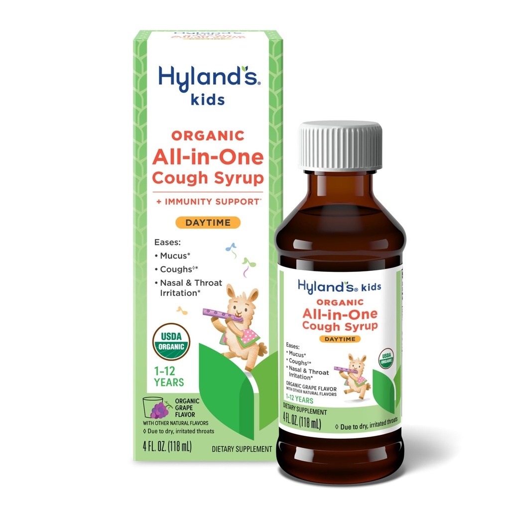 Hylands barn organiska allt i en hosta Syrup dagtid
