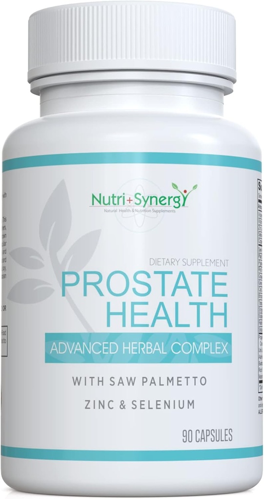 Prostate Health - Saw Palmetto, Zink, Vitamins B6 & E, Selenium, Avancerad formel för prostatastöd. 90 kapslar