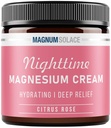 Magnesium Lotion – Nighttime Magnesium Cream – Applicera på Leg Muscles, Arms or Chest – Topical Magnesium Chloride – USA Made and Safe for Kids (Citrus Rose) 4 Fl Oz (Pack of 1)