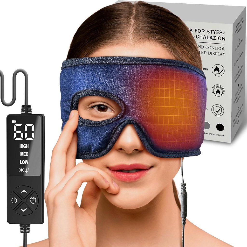Sticro Electric Stye Eye Compress Heating Pad för Stye Eye Treatment med Eye Hole, Moist Heat för Stye Chalazion Blepharitis Relief för vänster/hög ögonirritation