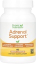 Super Nutrition Adrenal Support med L-Tyrosine, Rhodiola Extract, Ashwagandha Extract och Eleuthero Extract, 60 Veggie Capsules