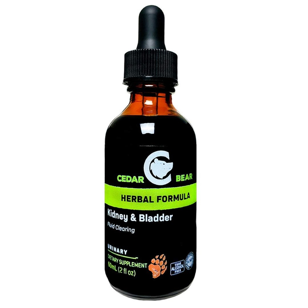 Cedar Bear Kidney & Bladder Blanda ett flytande växtbaserade tillskott som lugnar, tonifierar och stöder korrekt flytande dynamiker för blåsan och urinvägarna System 2 Fl Oz