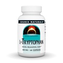 Källa Naturals L-Tryptophan, för humör, avkoppling och sömn *, 500 mg - 60 kapslar
