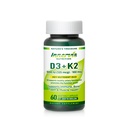 Vitamin D3 5000 IE + K2 MK-7 100mcg - Ben, hjärta och immunstöd, lätt att svälja, 60 kapslar