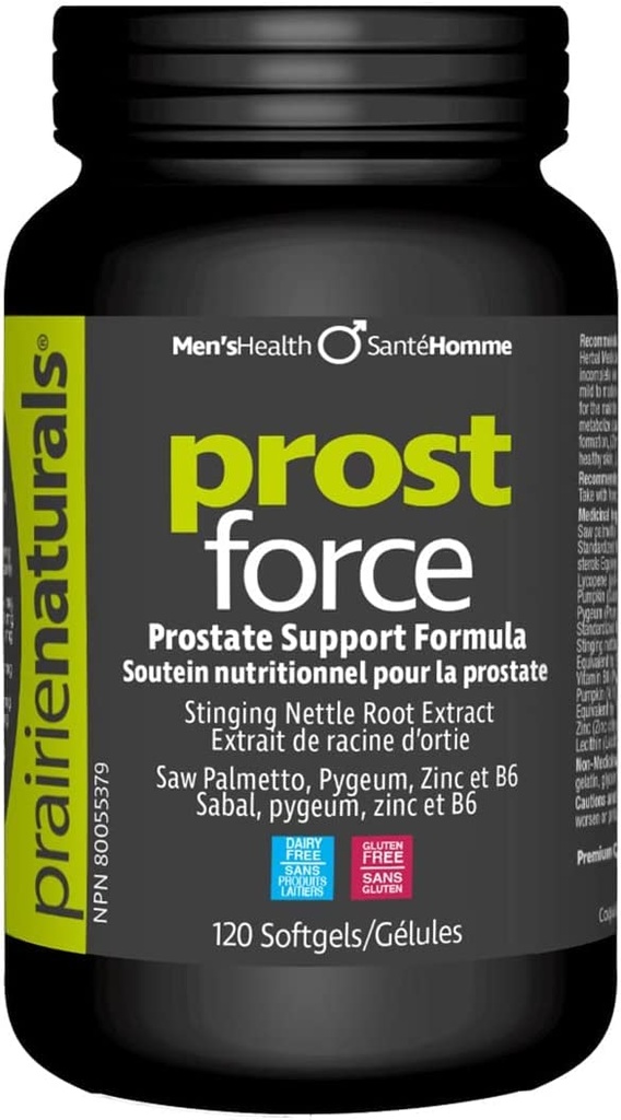 Prairie Naturals Prost Force Prostate Support för Män Softgels, 120 Count