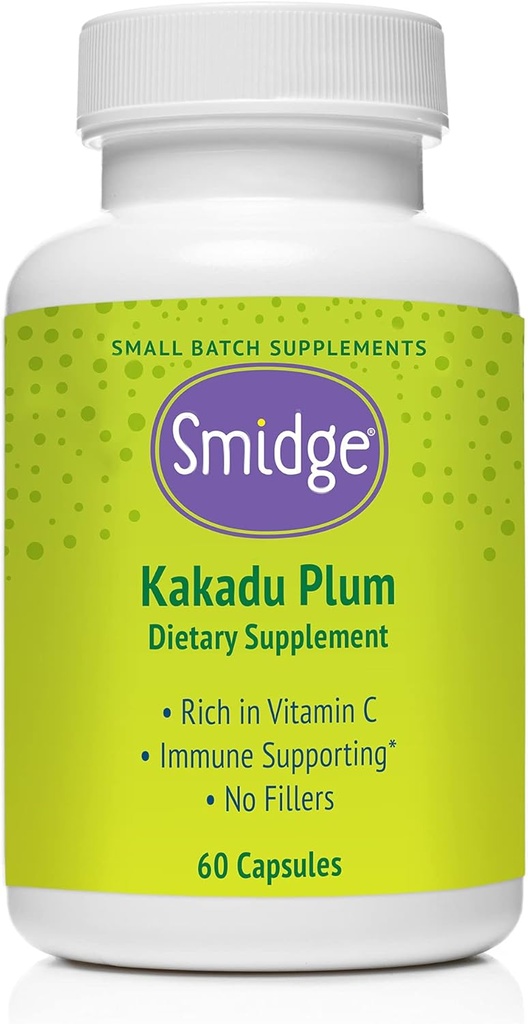 Smidge® Kakadu Plum Capsules, 60 ct Pure, Non-GMO Vitamin C från Australian Kakadu Plum. Inga fillers, ingen askorbinsyra