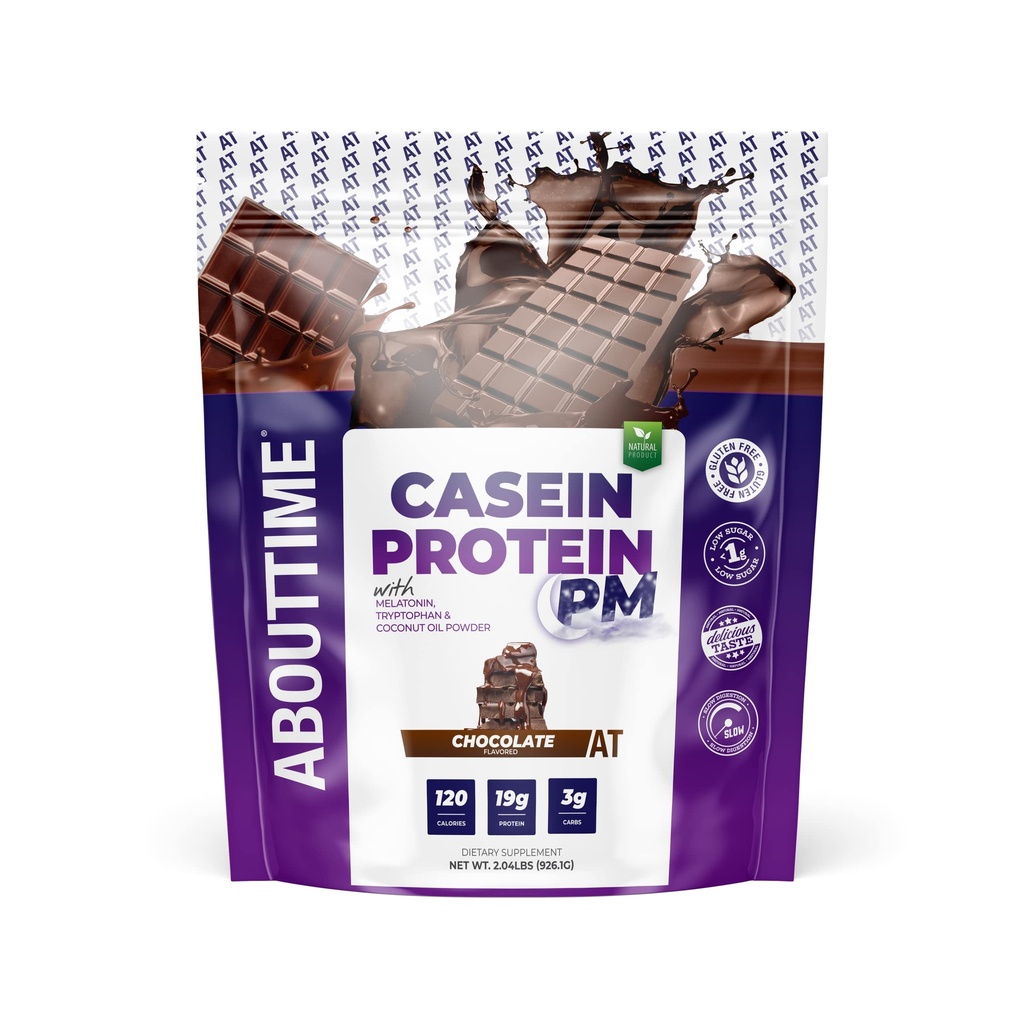 Om Time Casein Protein Chocolate, 19g Protein, Nighttime Recovery Formel, Inga konstgjorda sötningsmedel, Inga tillväxthormoner