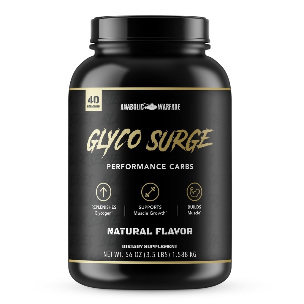 Anabola Warfare Glyco Surge Glycogen Supplement Performance Carbs för att hjälpa Lean Muscle Growth, Post Workout Recovery and Endurance* (Natural - 40 Servings)