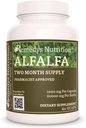 Remedys Nutrition Alfalfa - 1000 mg, 60 Vegan Capsules Herbal Dietary Supplement - två månaders leverans