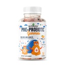 Probiotiska Gummies med 2 miljarder CFU, Prebiotic Fiber Supplement för barn, män och kvinnor, kliniskt validerad stam för matsmältning, Easy Bowel Movement & Immunity, 30 Gummy Björnar