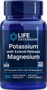 Livslängd 99mg kalium med förlängningsfrihet Magnesium 250mg, 100 Veg Caps - Glutenfri - Icke-GMO - Vegetarisk tillskott för män och kvinnor - Dual-Action Mineral Formel