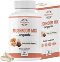 Organic Mixed Mushroom Capsules Natural Supplement | Cordyceps Sinensis, Reishi, Lion's Mane, Turkey Tail | Immune Support, Vitality Boost, Non-GMO & Allergen-Free | 90 kapslar