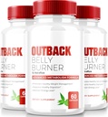 (3 Pack) Outback Belly Burner Pills, Premium Out Back Belly Burner Keto Capsules, All Natural Keto Weight Loss Supplement för att stödja Fitness och Body Goals, Officiell Outback BellyBurner (180 kapslar)